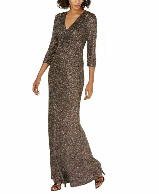 Sheath Sparkle Cutout Shoulder #405 