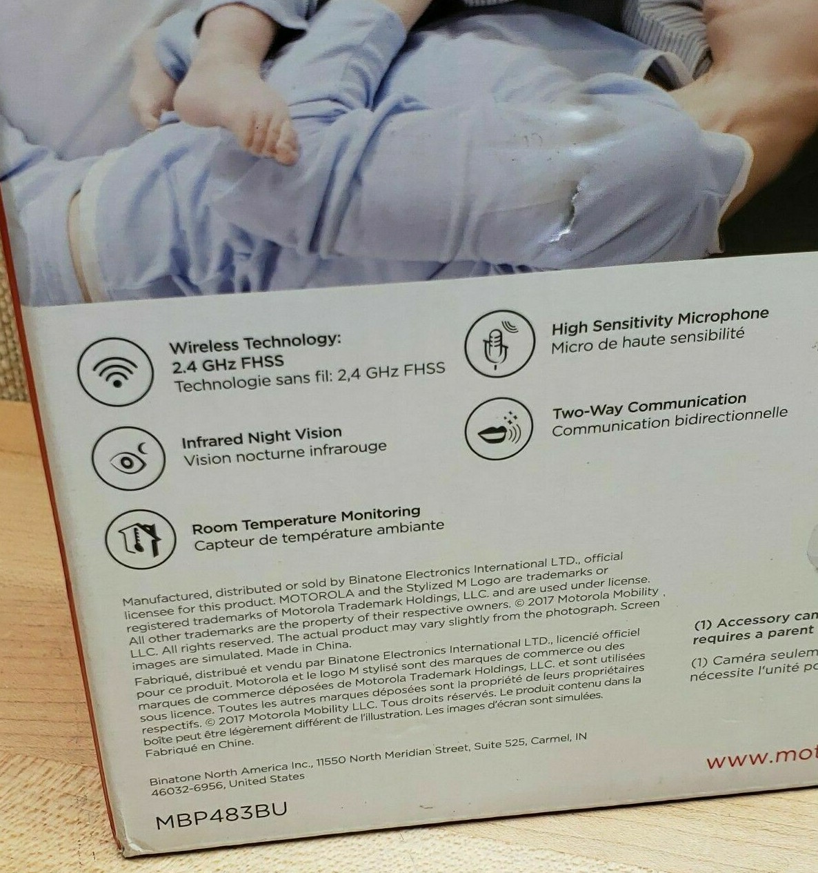 motorola mbp483bu additional camera