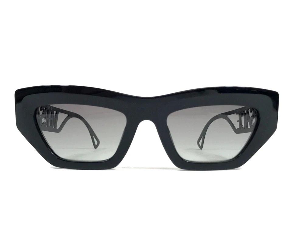 范思哲太阳镜 MOD.4432-U 5232/11 厚黑色猫眼框带灰色镜片 — 第 2/4 张图片