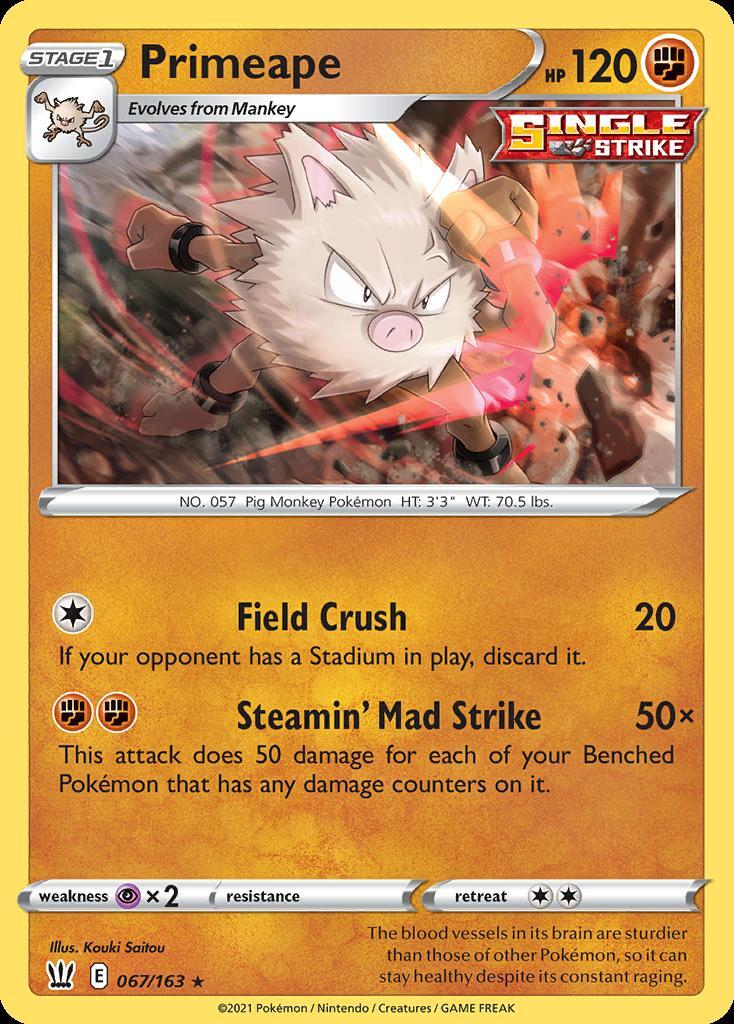 Pokemon Primeape (67/186) Battle Styles LP