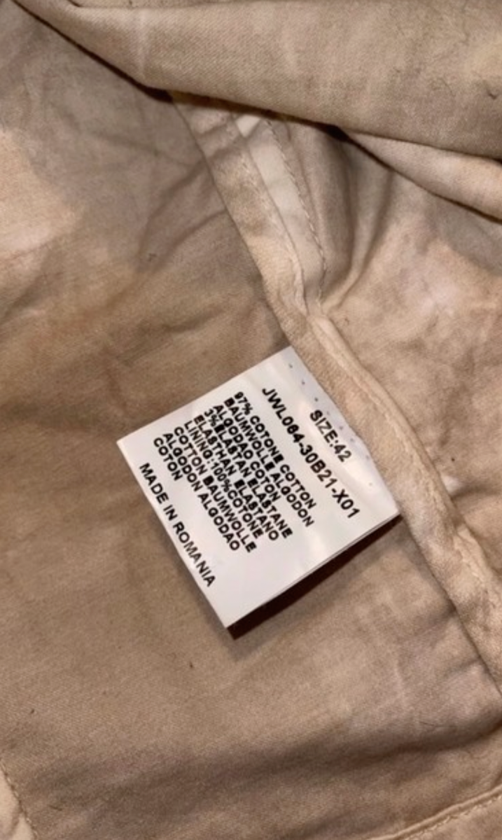 Veste Jeans Paul Gauthier Effet Vieilli - Beige Et Blanc, Neuf Sans étiquettes, Femme