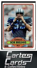 Bob Breunig 1980 Topps #204 Dallas Cowboys RC TTM/IP Signed Auto