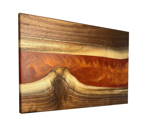 Live edge Custom Green Epoxy Resin Wooden River Style Dining top coffee table - Picture 2 of 4