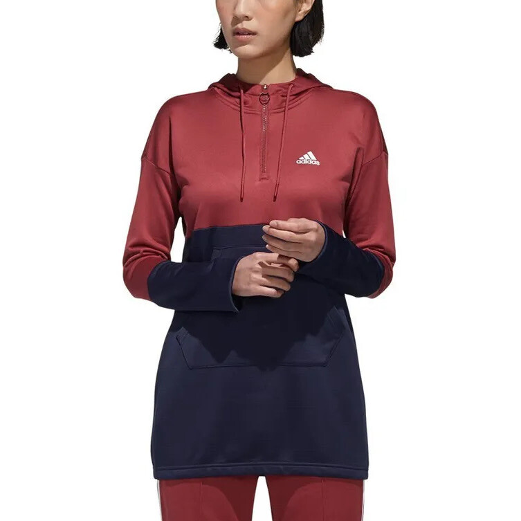 Adidas Essential Authentic Женская толстовка с капюшоном на молнии Красный Синий #027