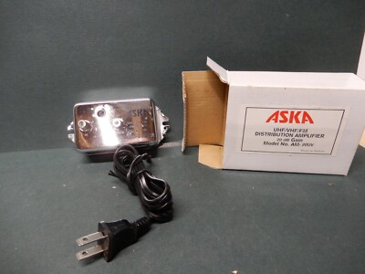 Aska AM-20UV UHF/VHF/FM 20 dB Gain Distribution Amplifier NOS