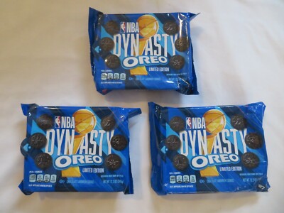 (3) Nabisco Oreo Cookies Limited Edition NBA Dynasty Packs 12.2 Oz Each *O