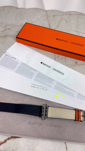 Apple Watch Hermès Dwukolorowy teksturowany skórzany pasek Epsom 42 44 45 - Film 1 z 1