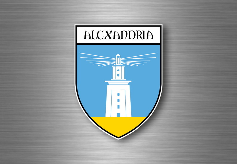 Aufkleber Auto Motorrad Wappen Stadt Flagge Ecusson Alexandria Ägypten