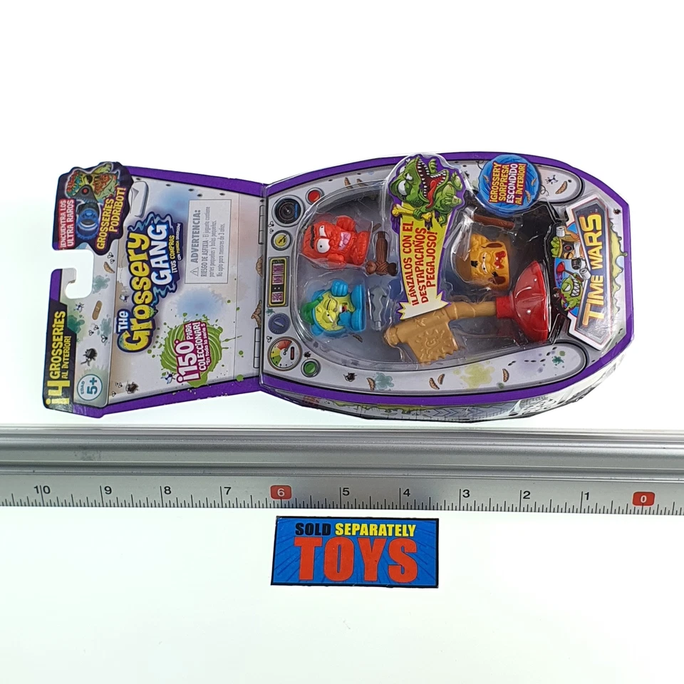 Paquete de 4 figuras misteriosas sorpresa Icky Plunger Grossery Gang Time Wars paquete G Foto 2 de 3