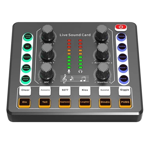 Live Soundkarte Podcast Equipment Mikrofon Mixer Soundmixer Sprachwechsler - Bild 5 von 10