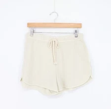 VELVET By Graham & Spencer Presely French Terry Cotton Short Putty S $120 H9