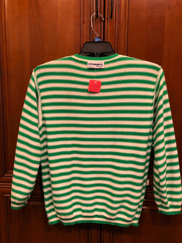 $166 NOS Vivanti sweater skirt dress suit green s… - image 9