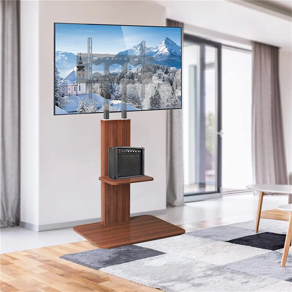Heavy Duty TV Floor Stand 5-Levels Height Adjustable TV Mount Bracket Up To 65" - image 2 of 4