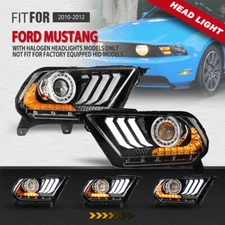 LED DRL Headlights For 2010-2012 S197 Ford Mustang S550 Sequential Signal Lights