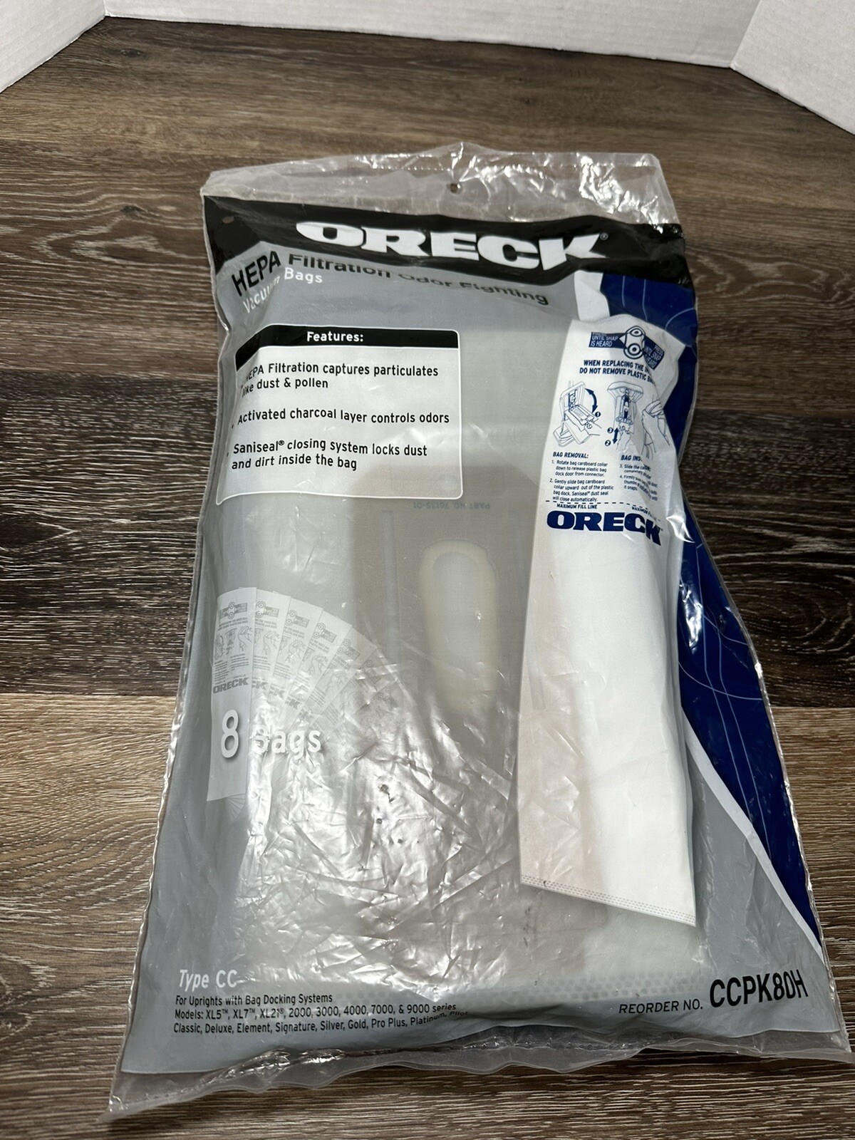 Oreck CCPK80H Type CC Odor Eliminating Bag, 8Pack eBay