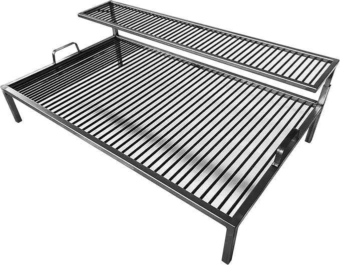 Argentine Iron Grill, Floating Iron Grill with handles (40 x 24 in)