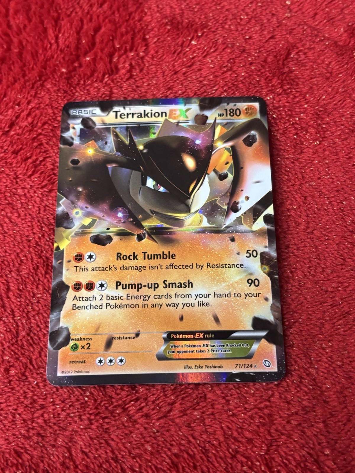Terrakion EX 71/124 Dragons Exalted Holo Lp