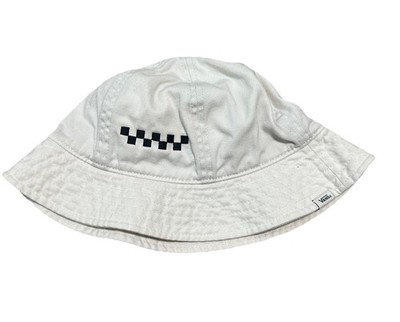 Vans Unisex youth Bucket Hat White/Black Checkerboard Pattern size small