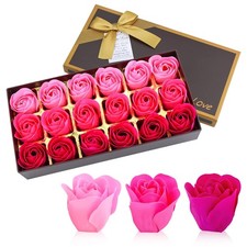 Floral Scented Bath Soap Rose Flower Petals, Plant Essential Oil Rose Soap Se...