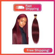  99J Burgundy Bundles Human Hair Straight Bundles 14 Inch Straight Human Hair Ex