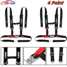 4 Point Racing Harness 2 Seat Belt Fit For Polaris Can-am Kawasaki Black 2 Pack 4 Point Racing Harness 2 Seat Belt Fit For Polaris Can-am Kawasaki Black 2 Pack
