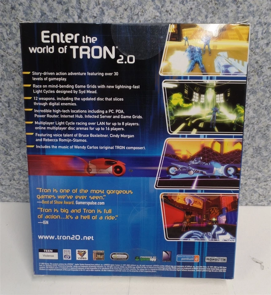 Video Game PC Tron 2.0 NEW SEALED Big Box #1  - Image 2 of 4