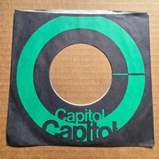 CAPITOL Records Vintage Company Sleeve 45 7" Green And Black Label