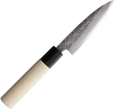 Mikihisa All Purpose Tsuchime Blade White Wood Handle Kitchen Knife - L028