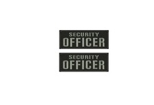 SECURITY Officer 2 EMBROIDERY PATCH 2.5x7'' VELCR ON back GRAY ON BLACK