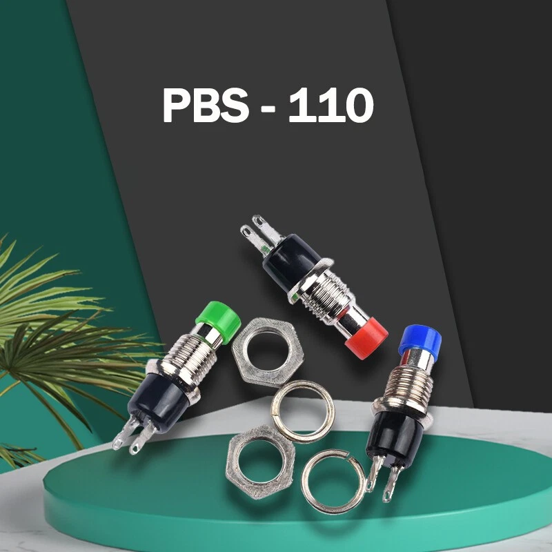 7mm Mini Push Button Switch Momentary SPST Normally Open Contact PBS-110 3A 125V - Image 2 of 4