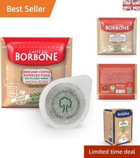 150 Compostable Coffee Pods - Rich Red Blend for ESE Machines - Eco-Friendly 0.26 per lighter