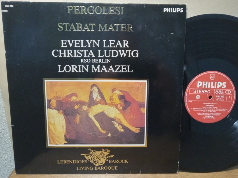 PERGOLESI, Lear, Ludwig, RSO Berlin, Maazel - STABAT MATER, LP NM Philips Stereo