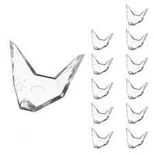 OnFireGuy 12-Pack Mineral, Fossil, Geode Display Stands, 1.25" Triangle Holders