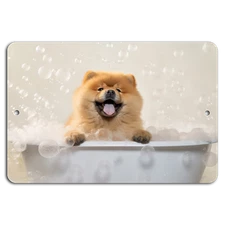 Bubble Bath Bliss: Fluffy Joy on White