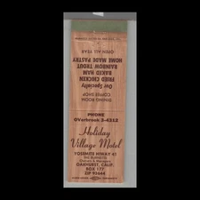 Matchbook Cover - Holiday Village Motel Oakhurst, CA