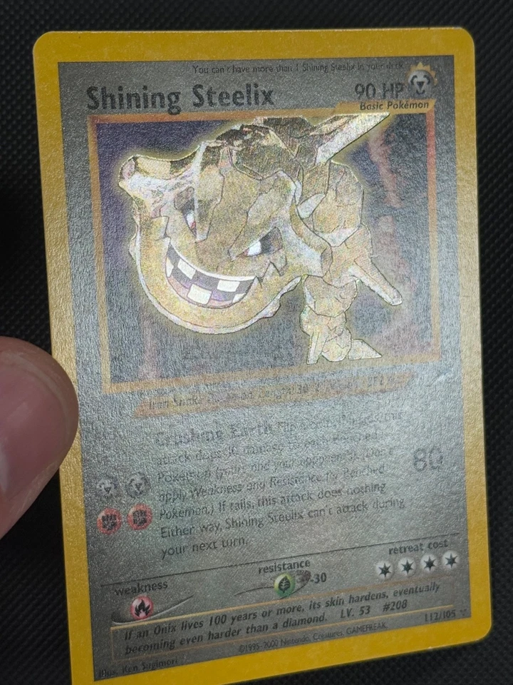 Shining Steelix 112/105 HOLO Pokémon Card WOTC Neo Destiny Unlimited Holo Rare - Image 2 of 4