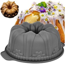 Große Silikon Gugelhupfform 27.5x23.5x10.2cm, Backform Kuchen, Teig