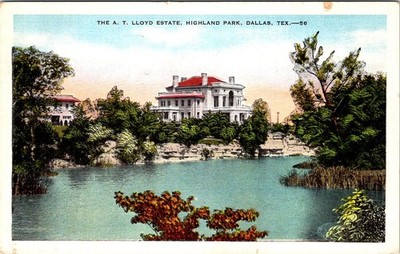 1947, A.T. Lloyd Estate, Highland Park, DALLAS, Texas Postcard - E.C. Kropp