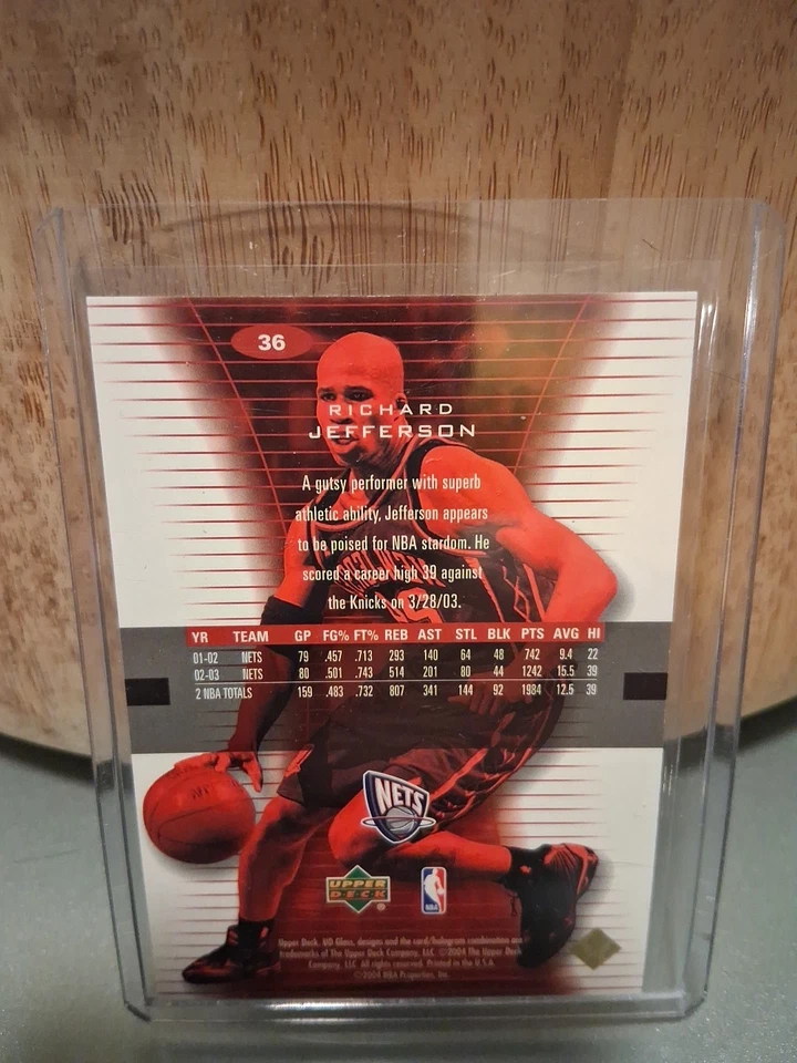 Vidrio UD 2003-04 - Richard Jefferson #36 dorado/100 Foto 2 de 2