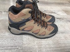 MERRELL Reflex Mens Size 8 J77273 Waterproof Mid Hiking Ankle Boots Laces Brown