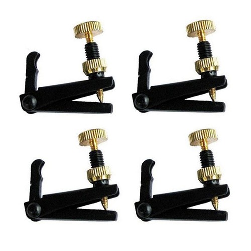 4 Pcs/ Metal Violin Fine Tuner/ String Adjuster Tuning Black For 4/4 3/4 Violins - Bild 2 von 12