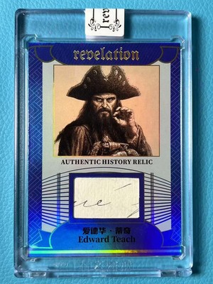 EDWARD TEACH ''Blackbeard The Pirate'' 2025 Revelation 46/75 Cut Letter Patch Card