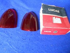 Nos Lucas Pair Top Red Tail Lamp Lenses 1963-70 Mgb Spridget 54572490 L676