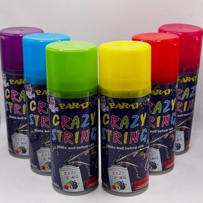 SGM Crazy String Spray Geburtstage Hochzeiten Accessoire in verschiedenen Farben