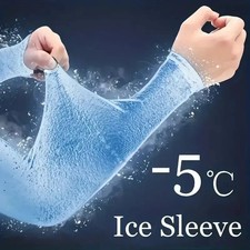 1 Pair Summer Sun Protection Cooling Arm Sleeves Cover for Cycling Outdoor Sport