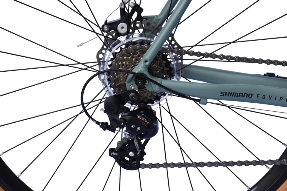 WYNN Gravelbike 28 Zoll GRL1.0 grün Damen Herren 14 Gänge mech. Scheibenbremse - Bild 2 von 4