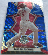 2022 Panini Mosaic Baseball Paul Goldschmidt Cardinals Camo Blue Prizm #37