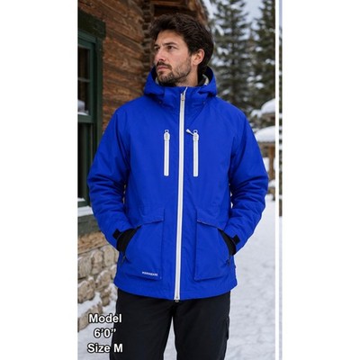 Vintage Y2K Foursquare Snowboard Outerwear Men M Blue 15K Waterproof Ski Jacket