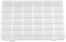 36 Grids Clear Plastic Jewelry Box Organizer Storage Container with Removable Di