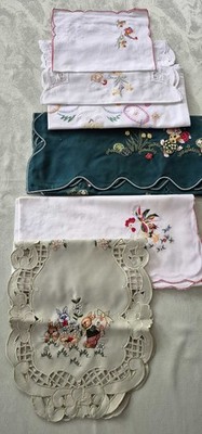 6 Stück Tischdecken, Läufer  für Ostern aus Omas Wäscheschrank